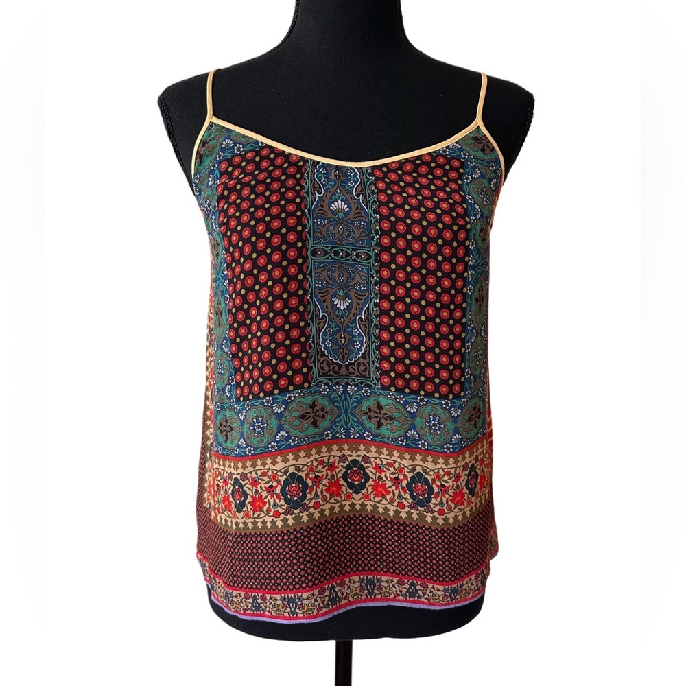 Bohemian Printed Spaghetti Strap Tank Top - Multicolor